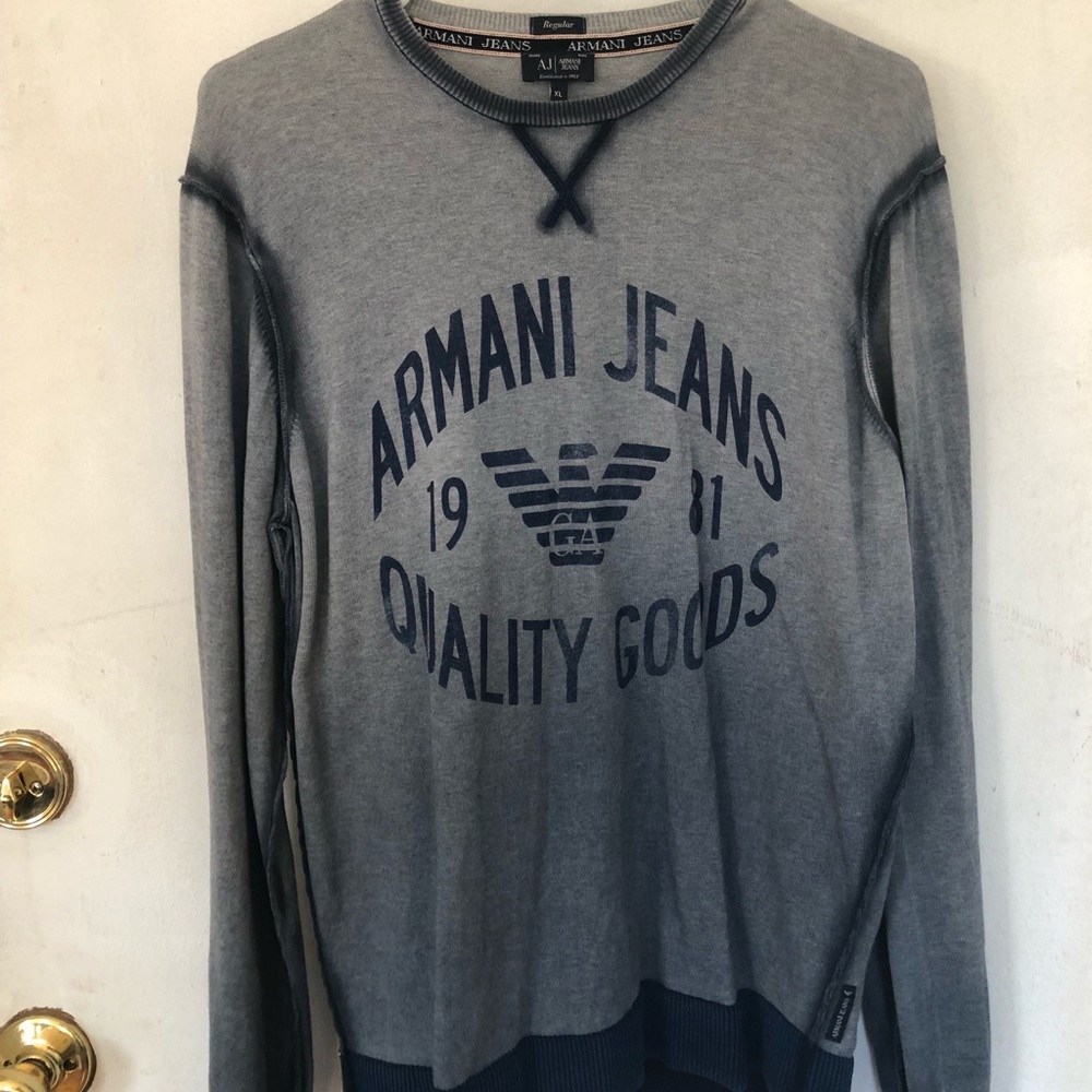 Men’s Knit Armani Jeans Co Ombré Light Sweater